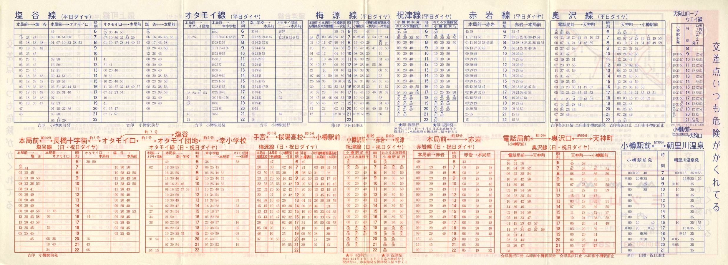 1984-04-10改正_北海道中央バス(小樽)_小樽市内線時刻表裏面