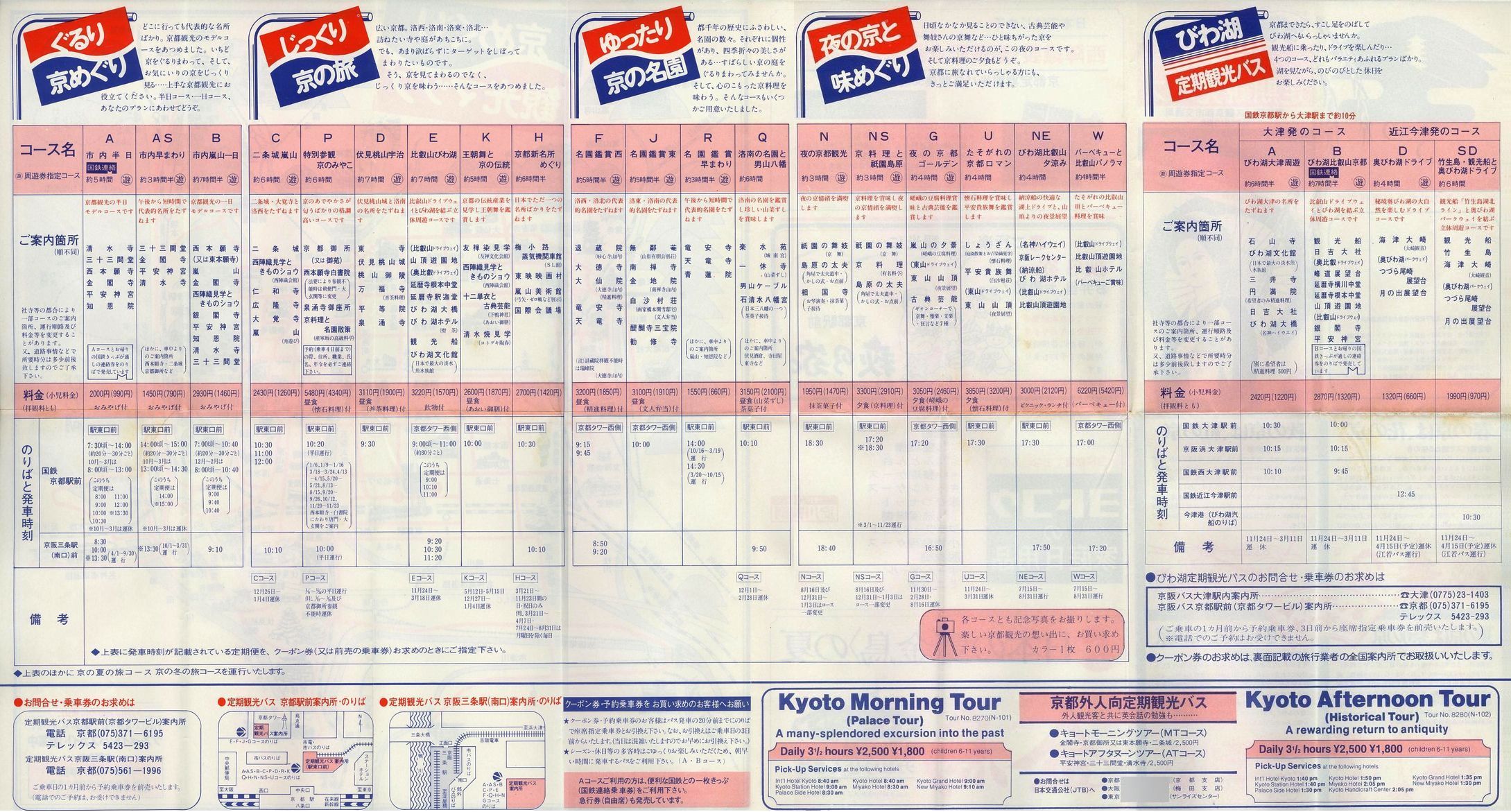 1978-05-01現在_京阪バス・京都市交通局_京都定期観光バスチラシ_裏面