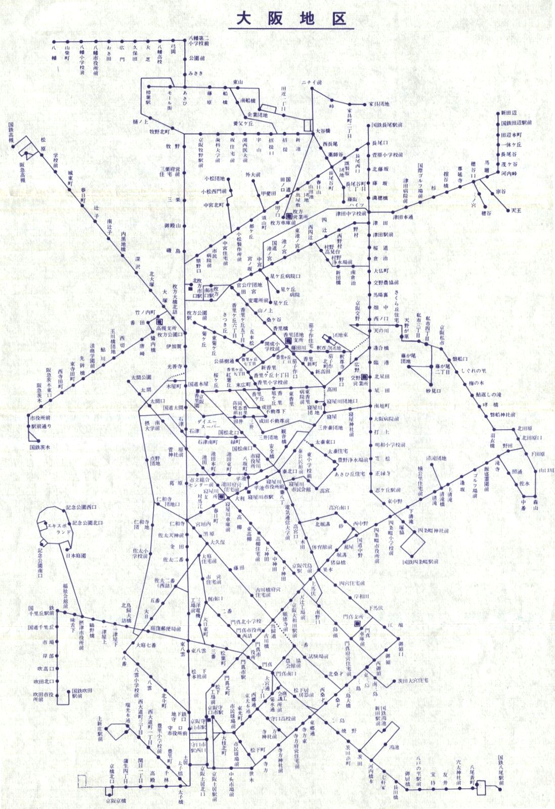 1978-06入手_京阪バス_大阪地区路線図